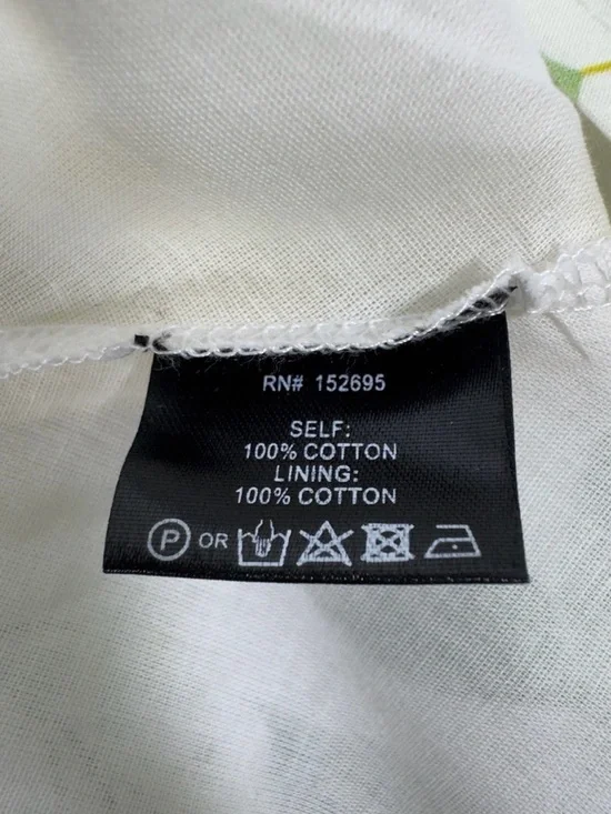 Layered With Love White and Yellow Lemon Print Dress Size L $158 - Picture 5 of 5